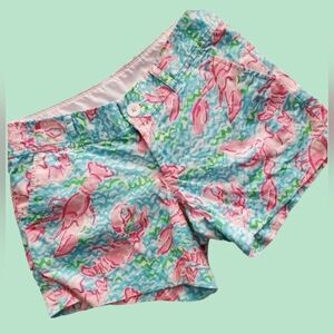 Lilly Pulitzer Caliahan LOBSTER shorts size 0